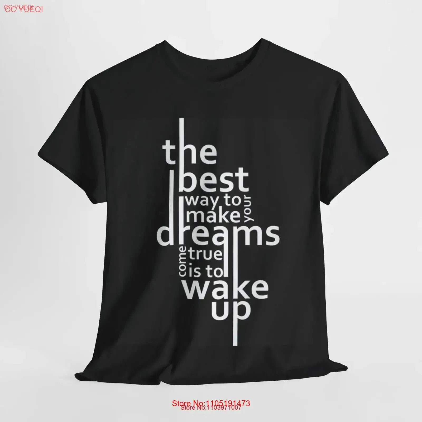 Inspirational Quote T Shirt The best way to make your dreams come true is wake up Heavy Cotton vintage Washed Soft Versatile