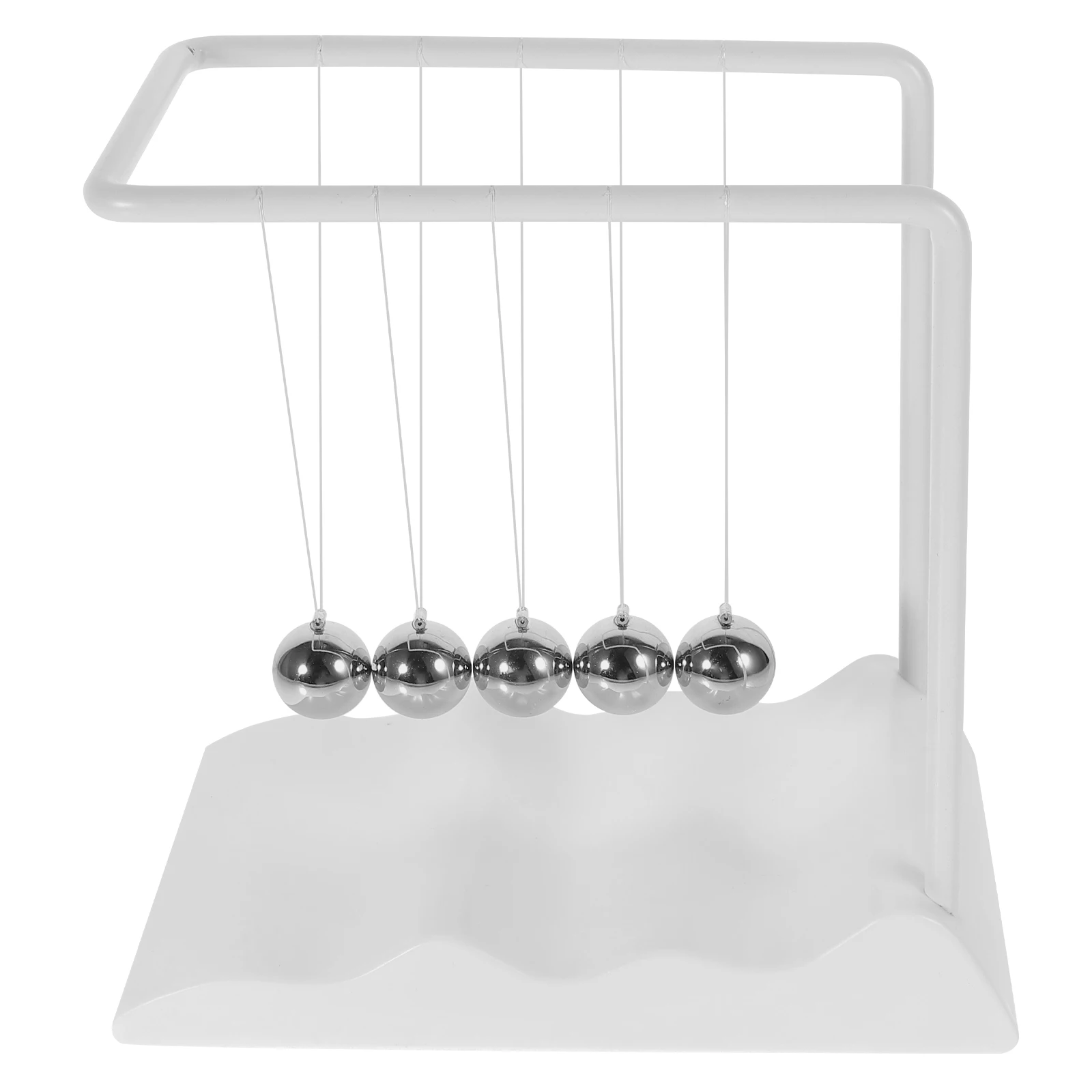Bola ornamento desktop decoração científica para casa escritório dormitório física pêndulo contas alívio do estresse balanço de metal