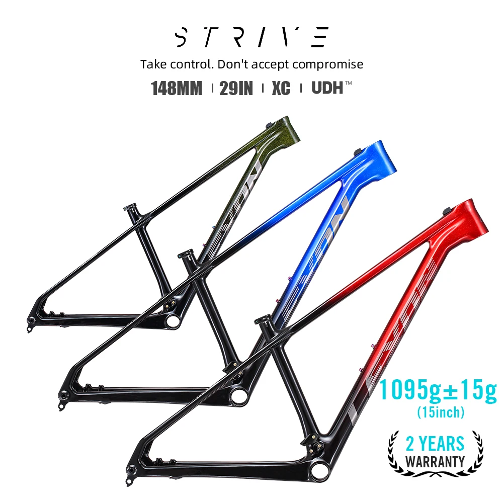 

LEXON NEW STRIVE Carbon MTB Frame 29er 148x12mm Boost UDH Ultralight Frameset 15/17/19 Inch Hardtail XC Trail Race Ready