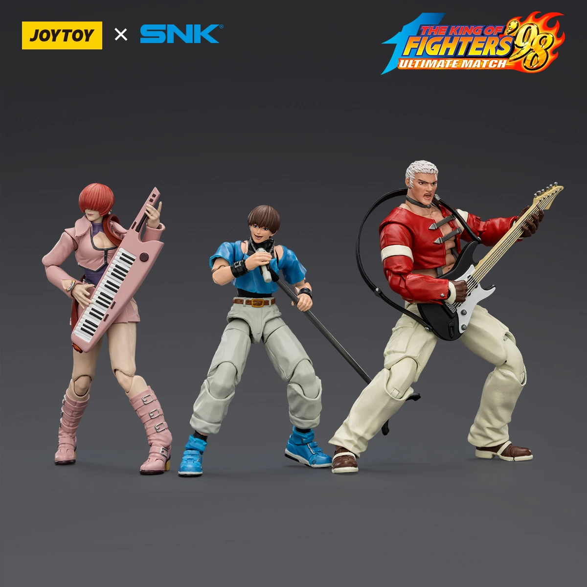 

Предзаказ: Фигурка JOYTOY 1/18 SNK KOF'98UM Orochi Team Yashiro Nanakase/Shermie/Chris