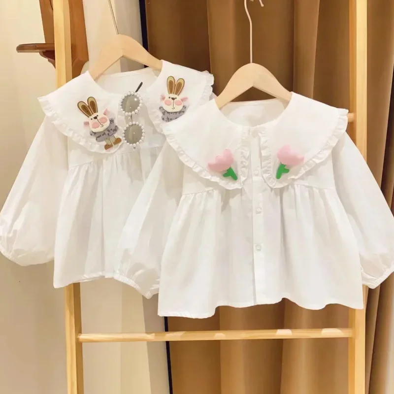 Chemise à Carreaux en Coton et Lin pour Fille, Vêtement à Manches sulf, Col Rabattu, Type Cardigan, pour Printemps