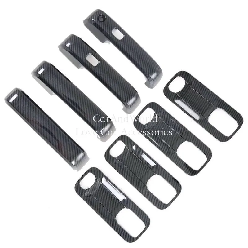 

ABS углеродное волокно, дверная ручка, рама, крышка, накладки, внешние аксессуары автомобиля для Ford Raptor F150 2017-2020