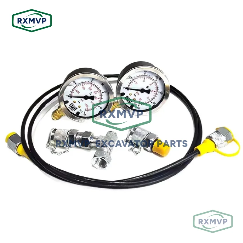 Bourdon Tube pressure gauge connector brass digital Hydraulic pump test hose fitting for connecting oil pressure gauge tee joint