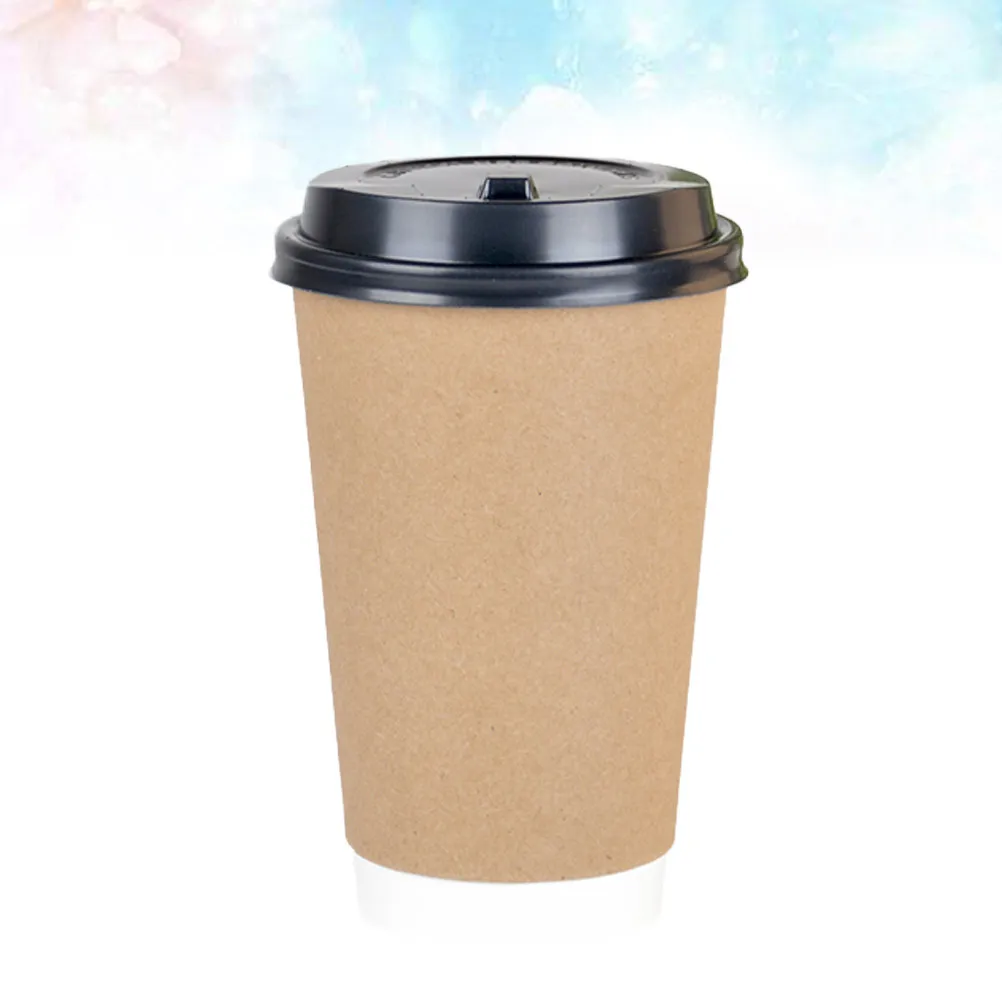 25Pcs Premium Double-Layer Takeaway Coffee Cups Fit Lids Heat Resistant Insulated for Espresso Tea Restaurants Home - view 3