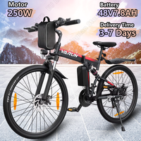 VARUN M26-3 Electric Bicycle 250W 48V7.8AH Lithium Battery Adult City Folding Electric Bike 26-inch Tire Mountain Riding E-bike