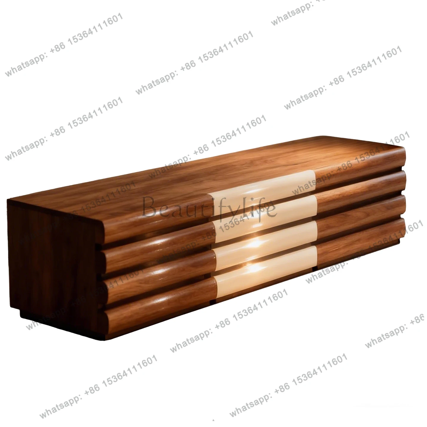 

Medieval style TV storage locker integrated floor solid wood living room household small apartment side cabinet