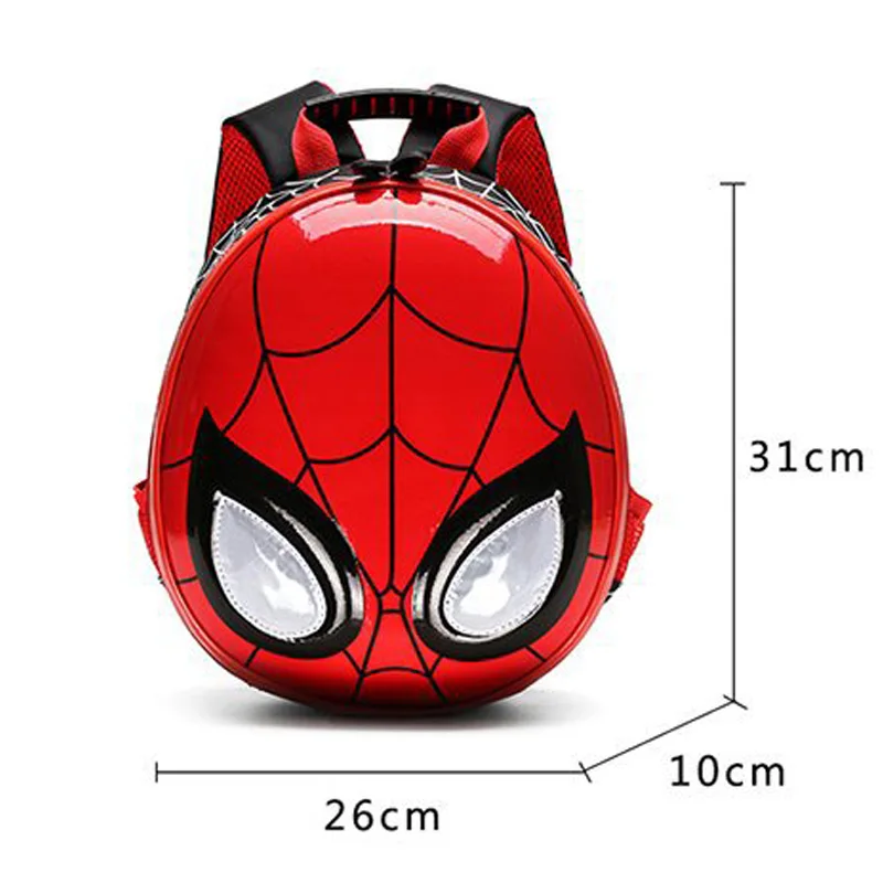 Disney Spider Man Glowing Backpack For Kids Cute Cartoon Boys Spiderman Eggshell Schoolbags Students Shoulder Packages