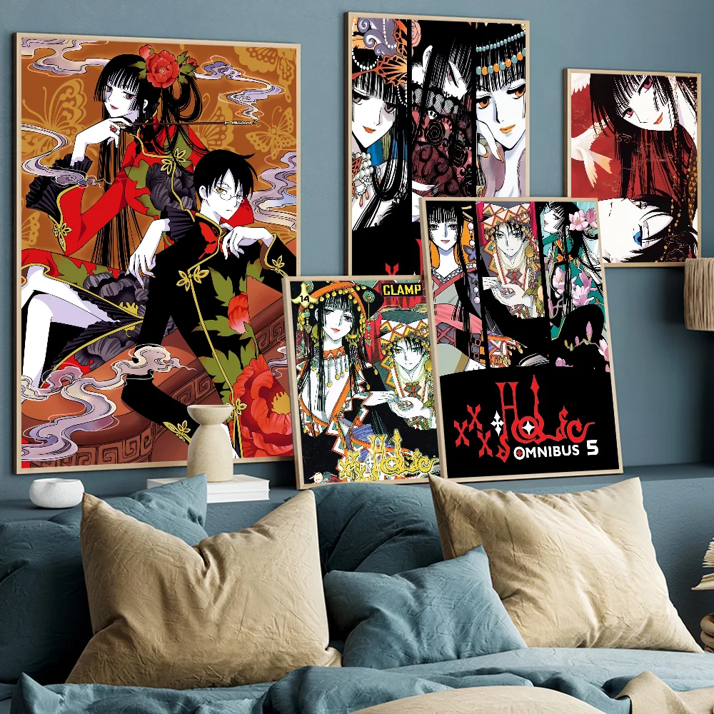 Anime xxxHolic Classic Vintage Posters Whitepaper Prints Posters Artwork Kawaii Room Decor