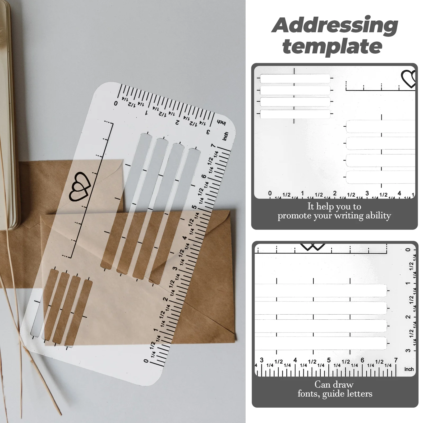 4 قطعة قالب عناوين استنسل بلاستيكي شفاف لمغلف حروف دليل الكتابة ممارسة قابلة لإعادة الاستخدام القرطاسية اللوازم المدرسية