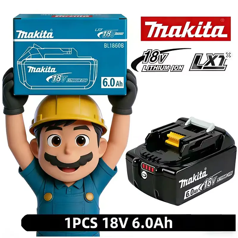 

two thousand and twenty-six BL1850 18V 6.0Ah Battery 18V Charger Suitable for Makita BL1830 BL1850 LXT400 DC18RF