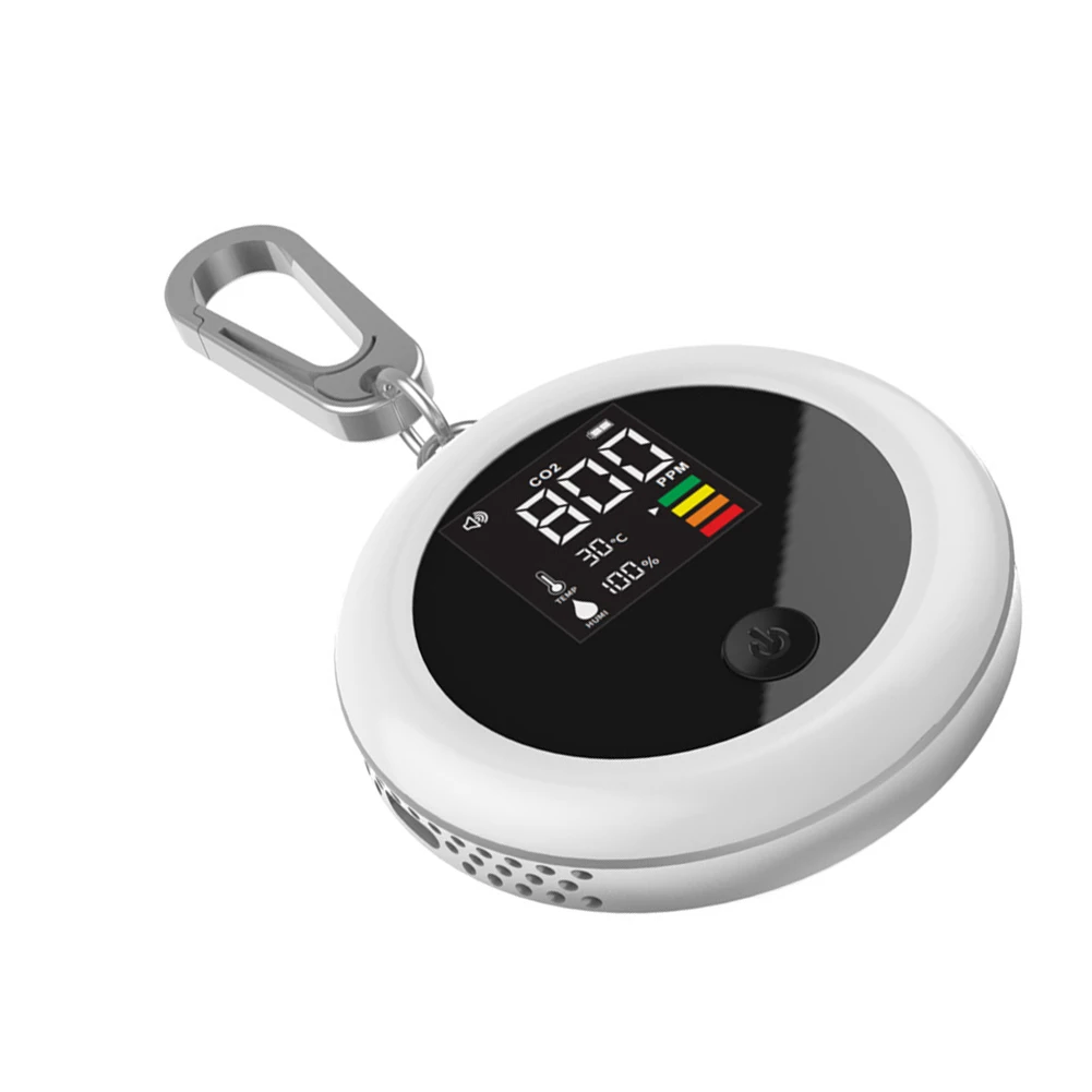Monitor de calidad del aire de dióxido de carbono 3 en 1, medidor de CO2 portátil, probador de Sensor, pantalla LED HD, carga USB para plantar habitaciones, turismo