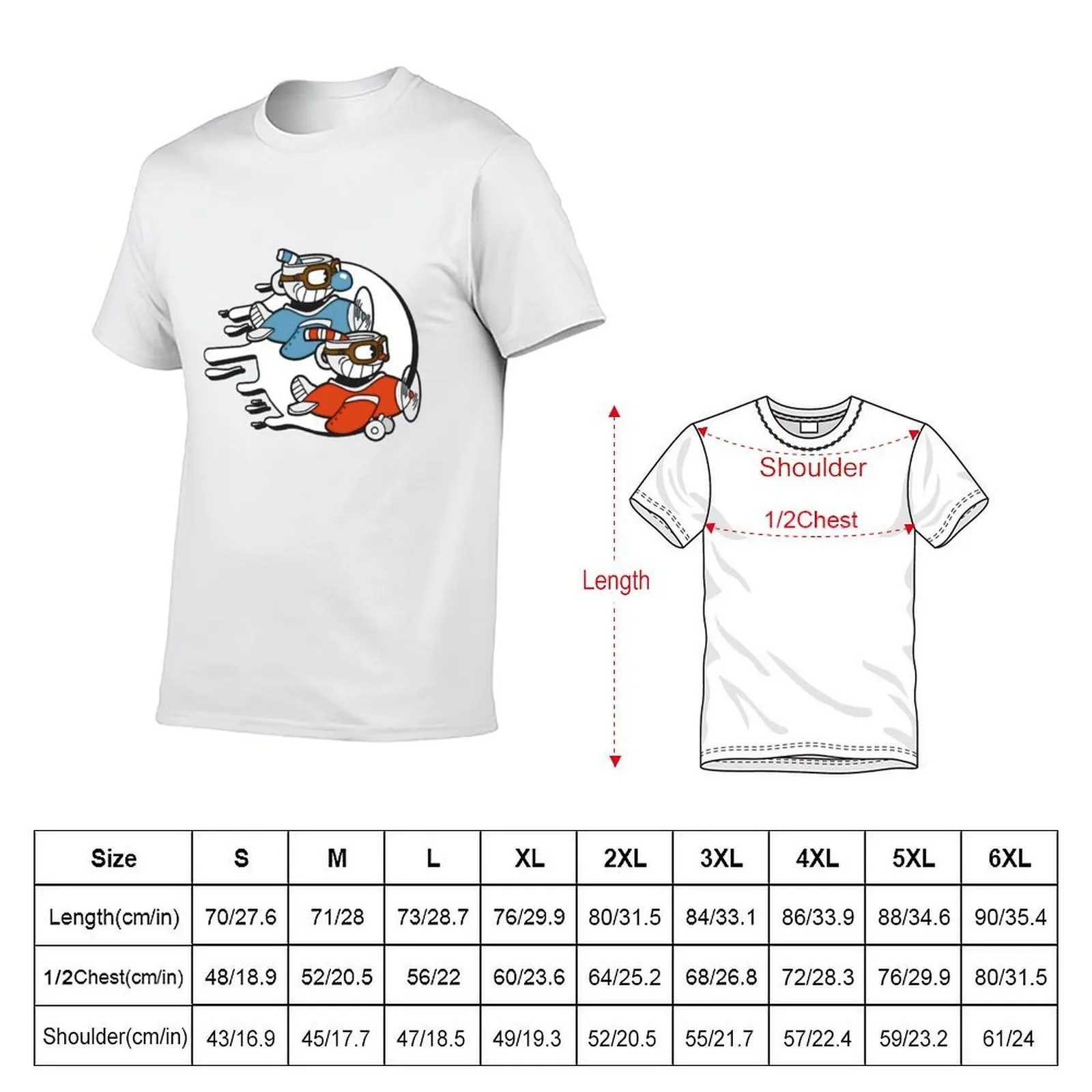 Cuphead + Mugman T-Shirt man t shirt graphic man t shirts for men t shirt personalised T-shirt