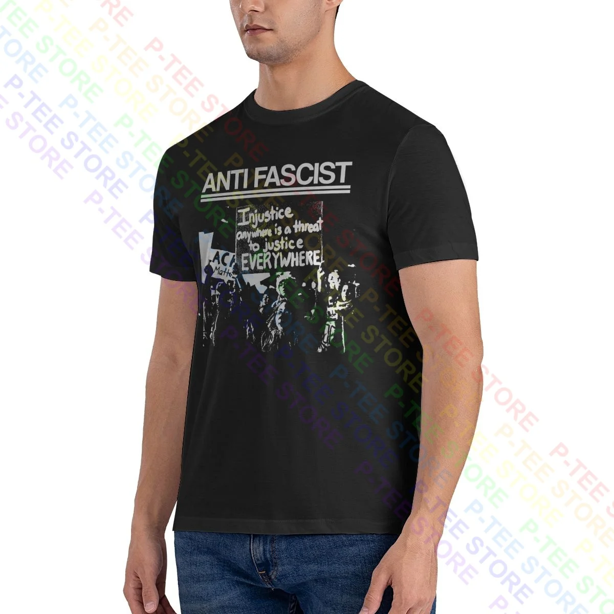 Anti Fascist Shirt T-shirt Cool Retro Vintage Best Quality Tee