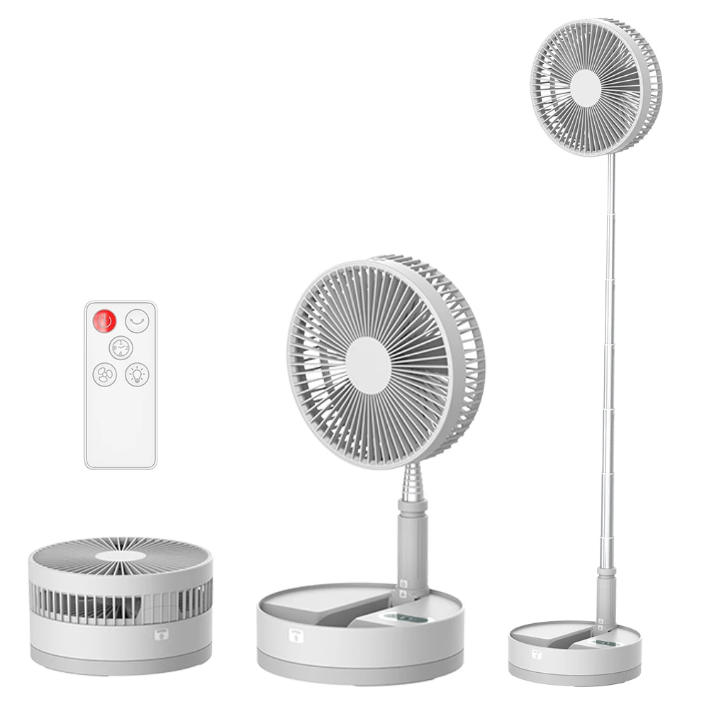 

P10 Portable Retractable USB Charging Fan with Ring Light Timing Control Touch Control Panel