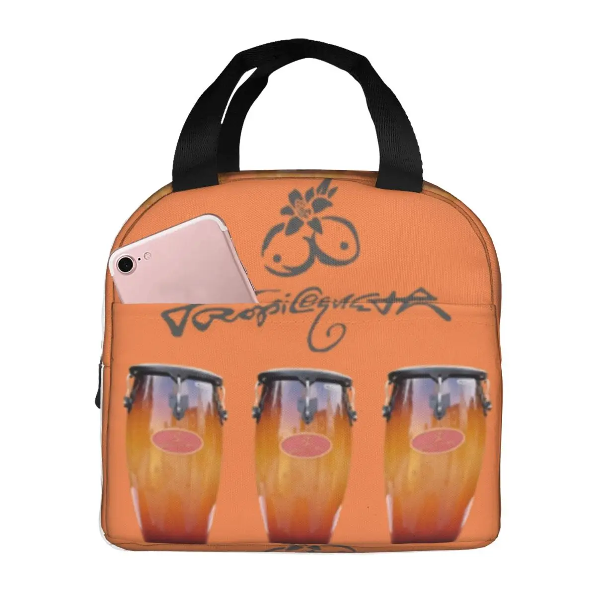 Karol G Mermaid Reggae Ainger Karol G Tropicoqueta Resuable Lunch Boxes Women Waterproof Thermal Cooler Food Insulated Lunch Bag