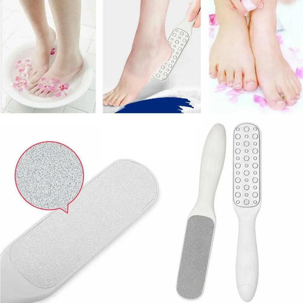 

Pedicure Tools Heel Scratcher Files Artifact Exfoliating Brush Calluses Tools Stainless Foot Sharpening Steel Double-sided R5S9