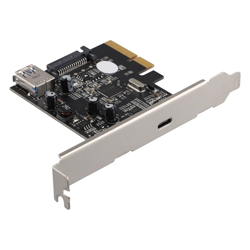 Adapter Card PCI-E 4X To USB3.1 Expansion Card 10G Rear Adapter TYPE-C+TYPE-A Board ASM1142 Module