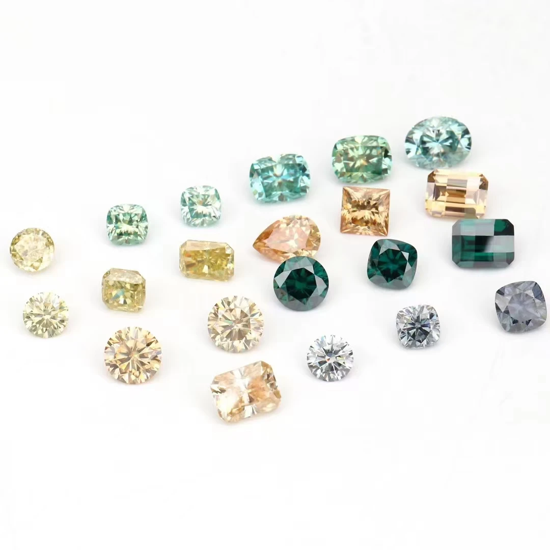 Wholesale moissanite 5mm white vvs loose stones bright cut image 3