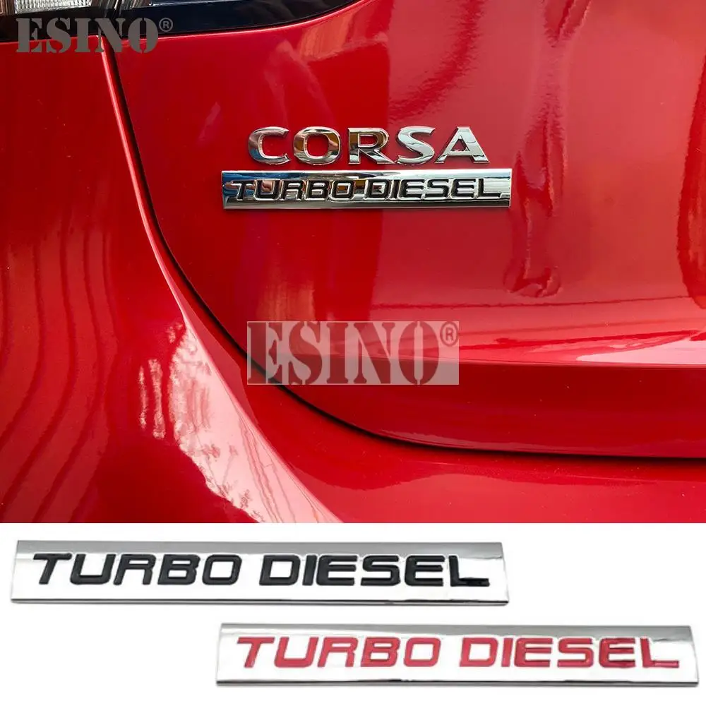 Car Styling Turbo Diesel 3D Metal Alloy Adhesive Emblem Rear Trunk Badge Fender Sticker Car Body Decal Auto Accessory