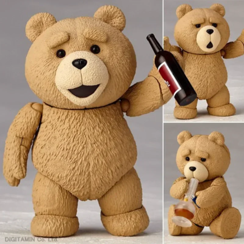 Ted 2 Anime Figure 15cm Bjd Ted Teddy Bear Amazing Yamaguchi Revoltech No.006 Teddy Brick Figurine Gk Movie Model Doll Toys Gift