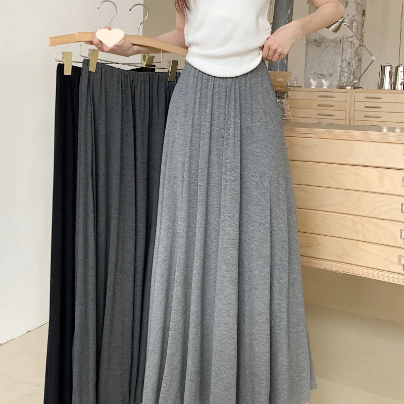 

New Lazy Wind Skirt A-shaped Women's Clothing Spring Drape Loose High Waist Big Swing Skirt