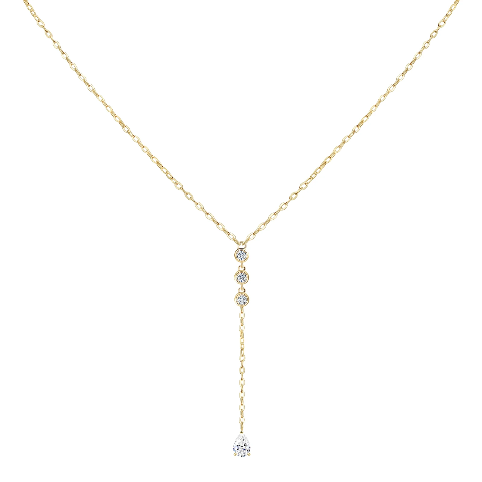 

Moissanite Pendant Necklace for Women D Color VVS1 Clarity S925 Sterling Silver Plated 18K White Gold Valentine's Day Jewelry Gi