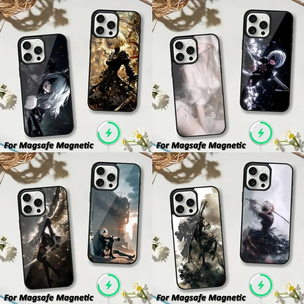 

Game N-NieR Automata 2B Phone Case For iPhone 14,13,12,11,Plus,Pro,Max Magsafe Magnetic Wireless Charging