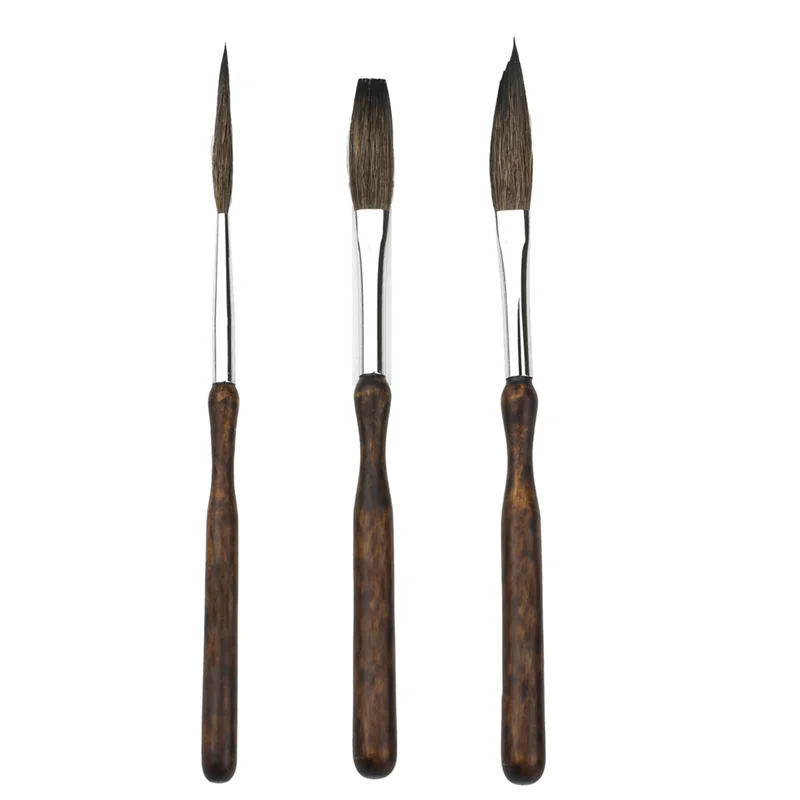 CYCLI-Professional Striping Brush Kit(3 Pcs), Long Liner, Script& Scroll Rigger Brushes For Pinstripe Projects