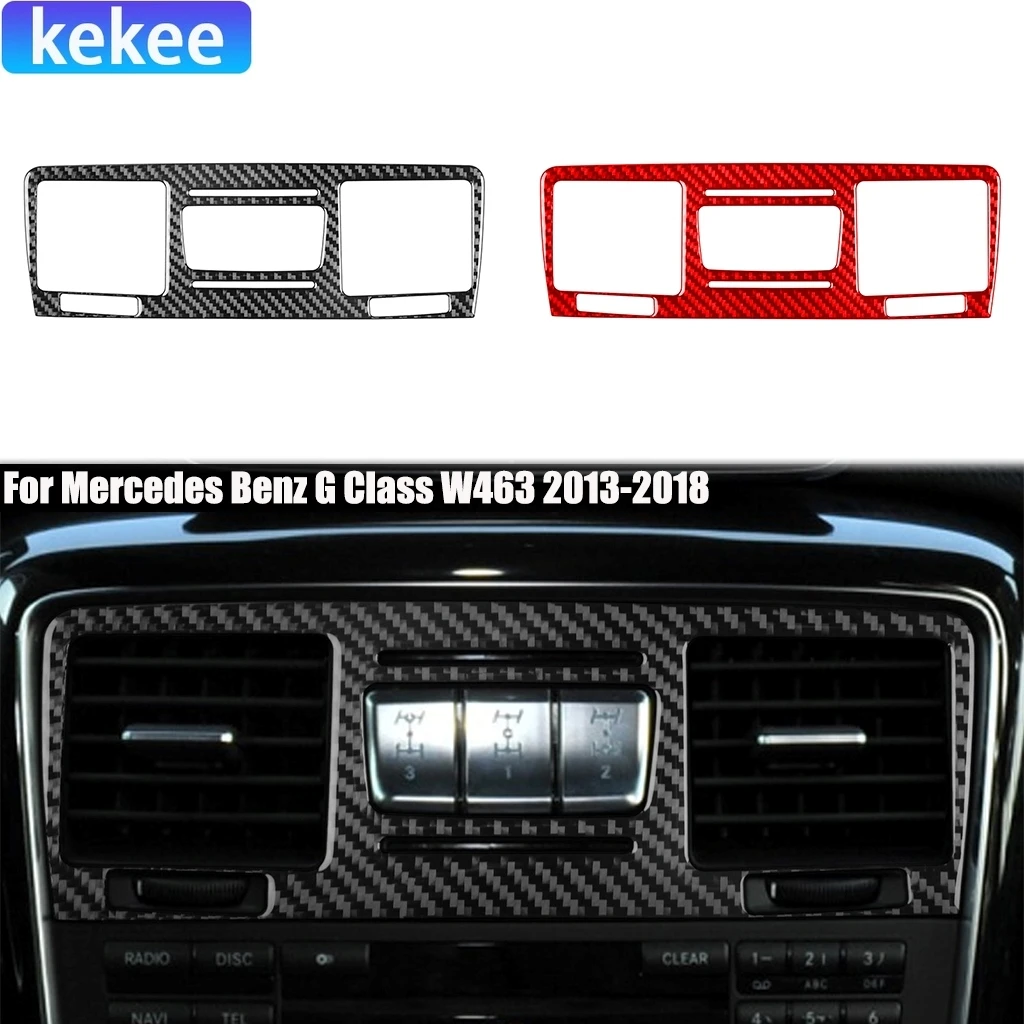 

Carbon Fiber Dashboard Center Air Vent Cover Sticker Car Accessories Interior Trim For Mercedes Benz G Class W463 2013-2018
