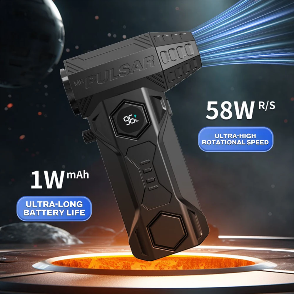 X11 منفاخ الهواء تدفق الهواء القوي فرش مروحة منفاخ نفاث اللاسلكية منفاخ الغبار Ctype قابلة للشحن منفضة الهواء المضغوط مروحة عنيفة