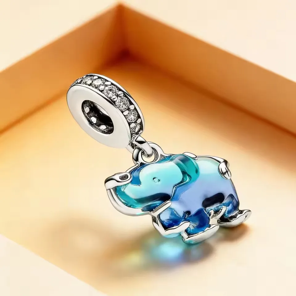 Classic Blue Series Elf Mermaid Marine Life Butterfly Globe DIY925 Silver Talisman Fit for Original Bracelet Exquisite Jewelry