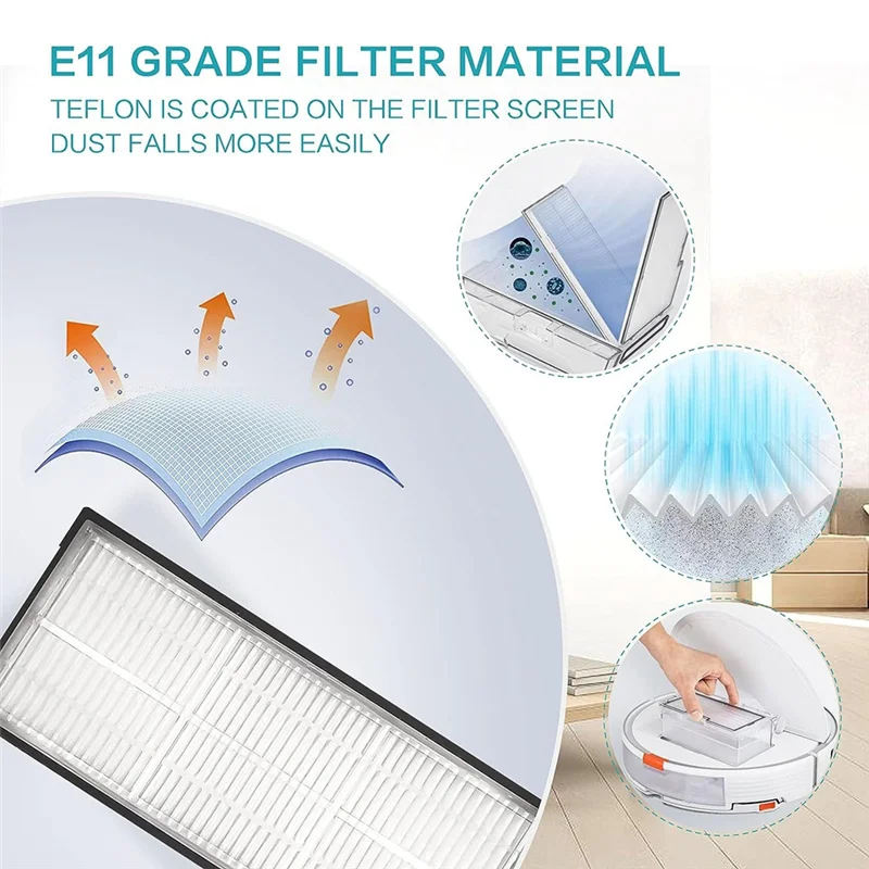 AB43-15PCS Wichtigsten Seite Pinsel Mopp Filter Für Xiaomi Roborock S7 Maxv / Plus / Ultra G10S / G10S Pro Roboter Staubsauger Zubehör