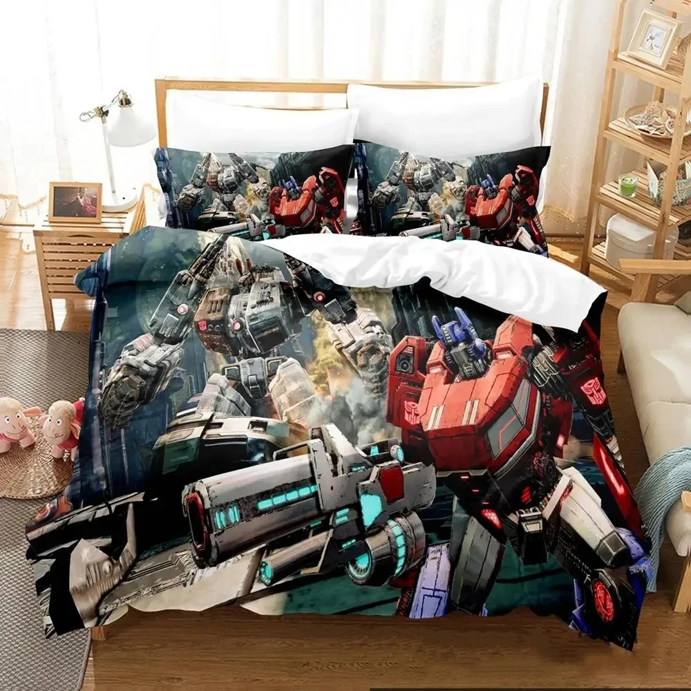 3D Print Tran Formers Bedding Set Boys Girls Twin Queen King Size Duvet Cover Pillowcase Bed boys Adult Home Textileextile