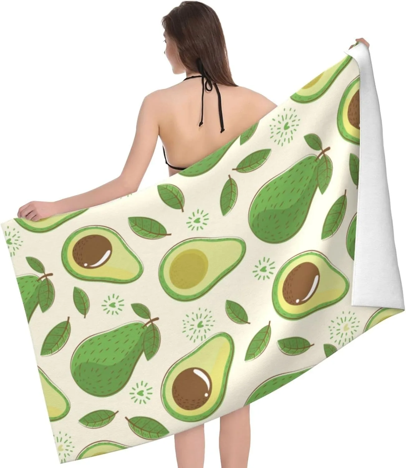 Avocados pattern Beach Towel for family friends Gifts Towel Quick-Dry Towel For Bath Yoga Tourism Beach GYM Camping Swimming