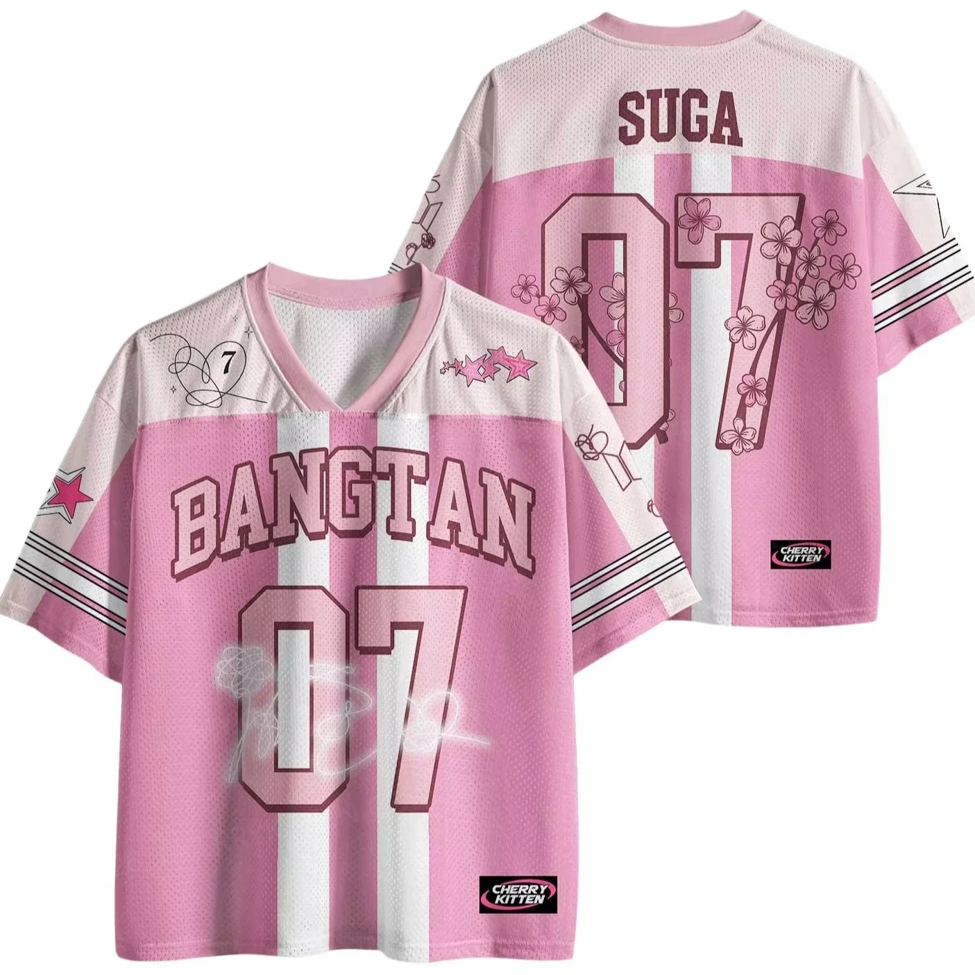 2026 Kpop BTS Pink Cherry Blossom Shirt, Arirang Konzert 3D-Druck T-Shirt, Eltern-Kind Mode Street-Style T-Shirt, Fan-Geschenk – Detail 8