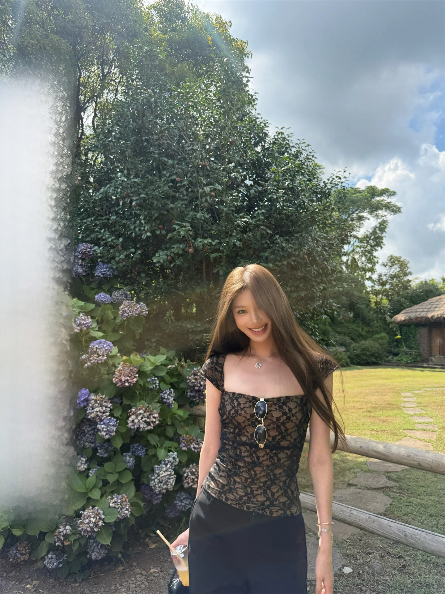 

Yangzifan Lace Floral ort Sve Bal One oulder Women's Summer Slim Fit Top Commute Sle Nylon Spandex Blend