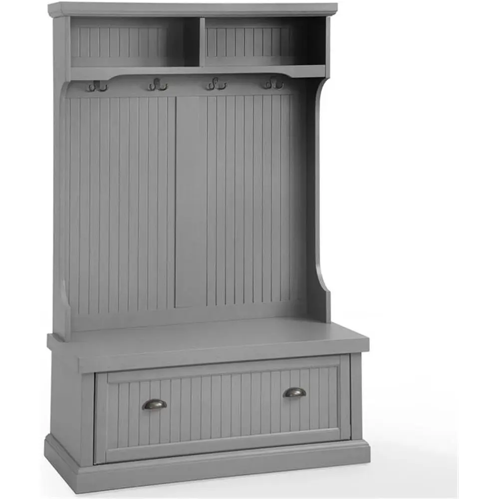 

Hall Tree with Storage, Coat Rack, and Entryway Bench, 64.5H x 40W x 18.5D