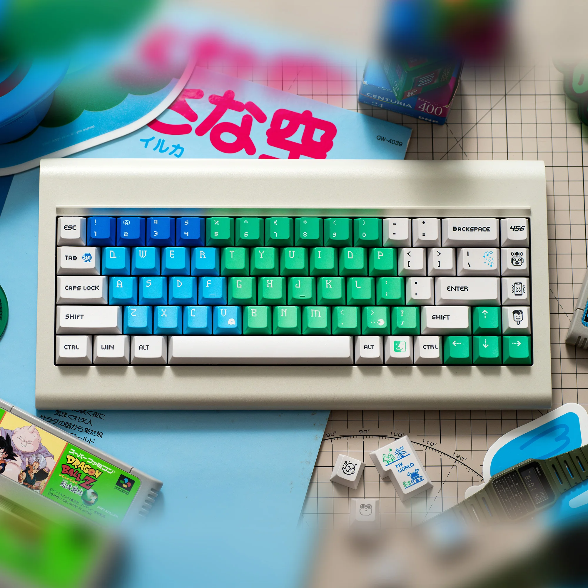 Original theme keycaps Original 140 + keys PBT five-sided sublimation mechanical keyboard keycaps Cute