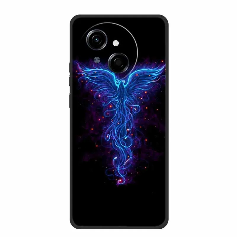 حافظة هاتف لهاتف Tecno Spark Go 1 S غطاء خلفي مقاس 6.67 بوصة من السيليكون الأسود الناعم من مادة البولي يوريثان الحراري لهاتف Tecno Spark Go 1S حافظة Go1S Funda Para