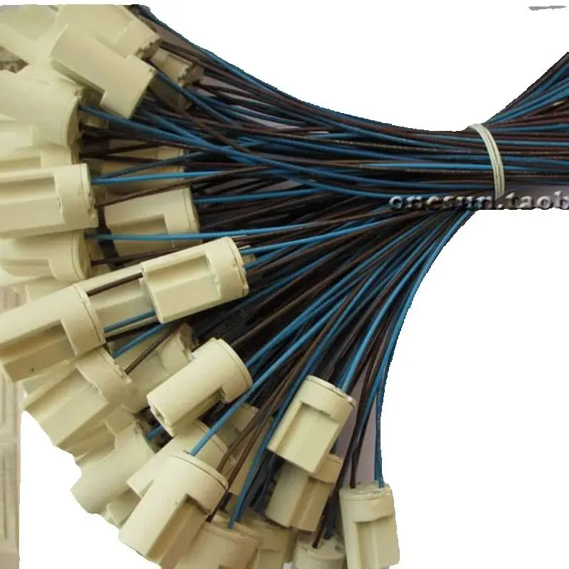 5pcs 20, 50, 100cm Wire Length G9 Lamp Base 110V 220V 2A Ceramic Socket G9 Type Halogen Lamp Holder LED
