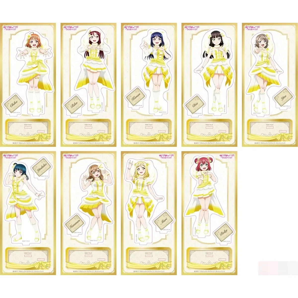 

Anime Kunikida Hanamaru Sakurauchi Riko Chika Figure Doll Tsushima Yoshiko Acrylic Stand Model Plate Cosplay Toy for Gift