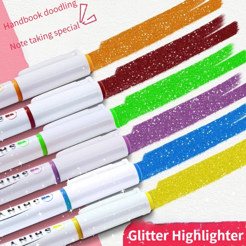 Caneta marcadora com glitter,  - Highlighter Set Pastel avaliação e preço