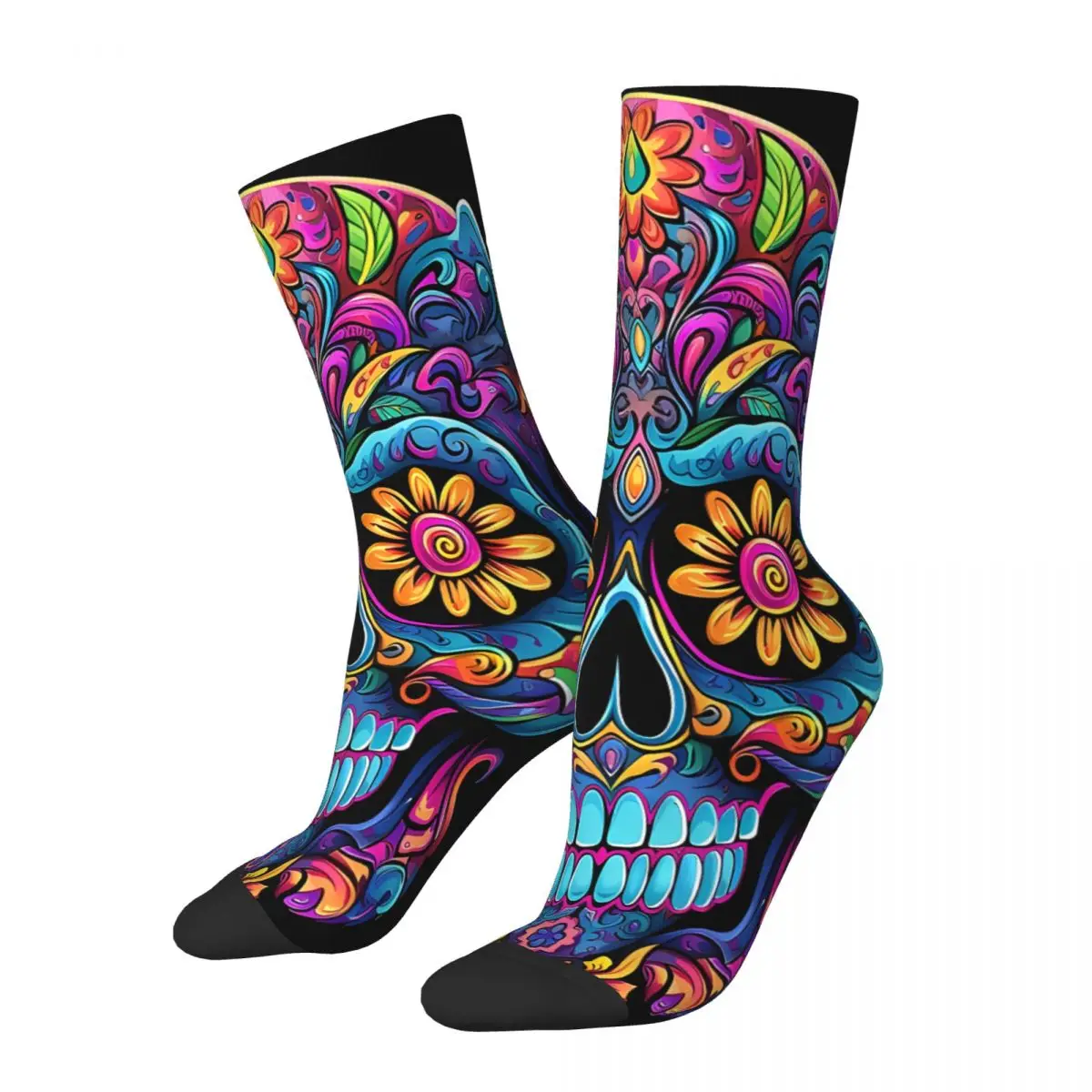 Mexican Sugar Skull Socks Male Mens Women Autumn Stockings Hip Hop