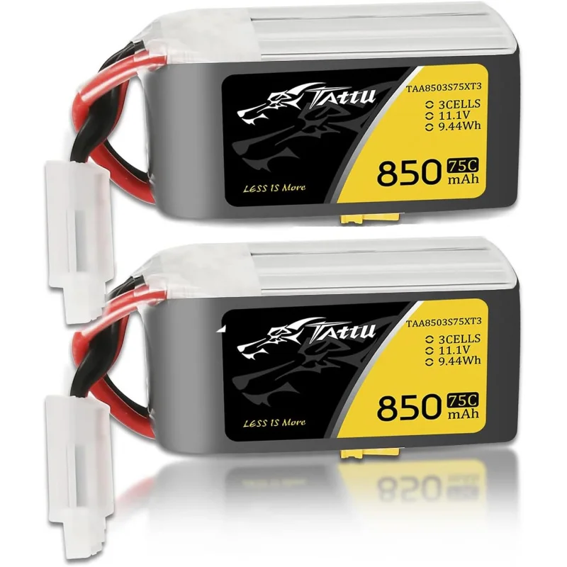 

TATTU 850 мАч 11,1 В 75C 3S1P Lipo аккумулятор с вилкой XT30 (2 шт.)