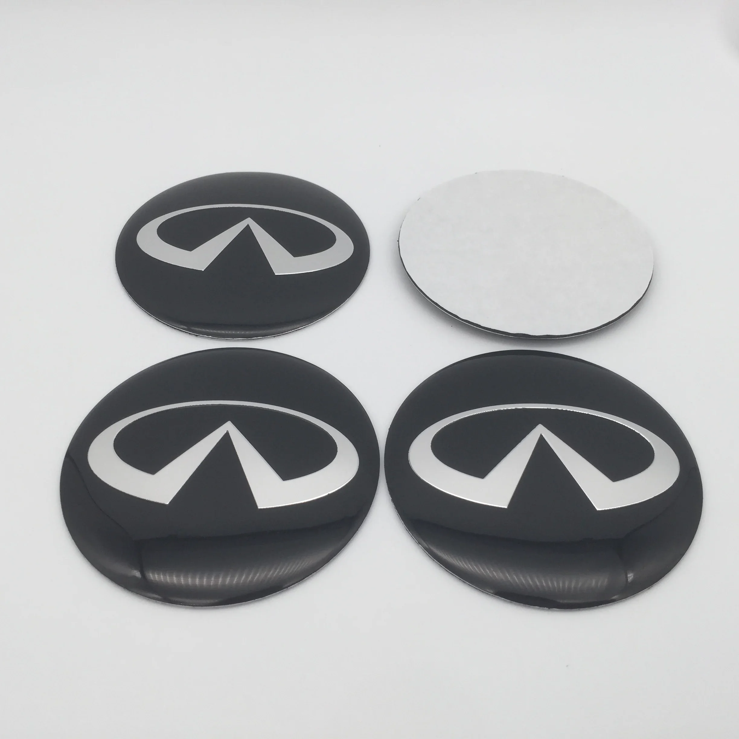

4pcs 56mm 60mm 65mm infiniti logo Car emblem Wheel hub Center Cap Badge covers sticker Styling accessories