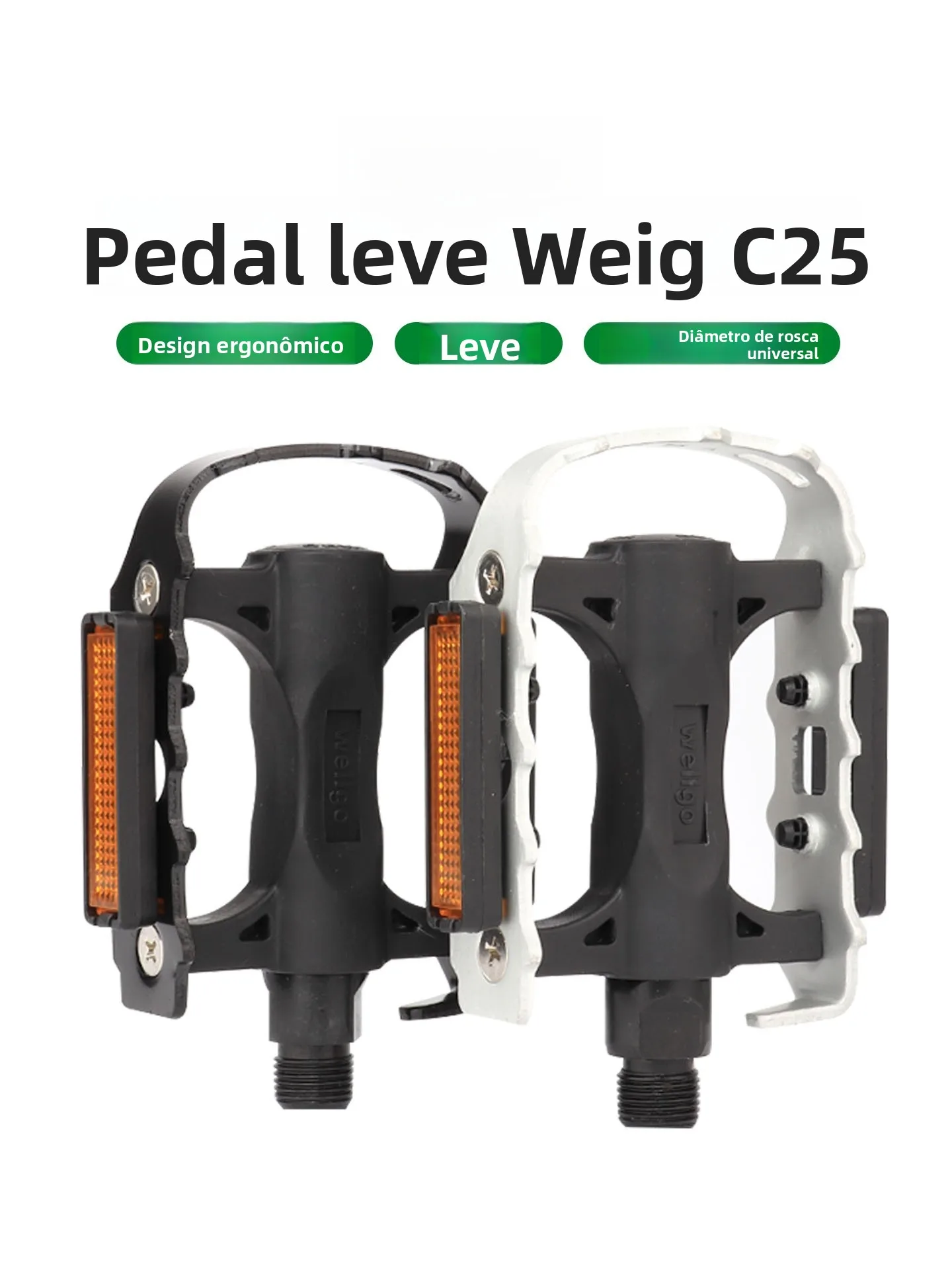 Pedais de Bicicleta de Montanha Wellgo C25 em Liga de Alumínio com Rolamento, Acessórios para Equipamentos Esportivos de Mont...