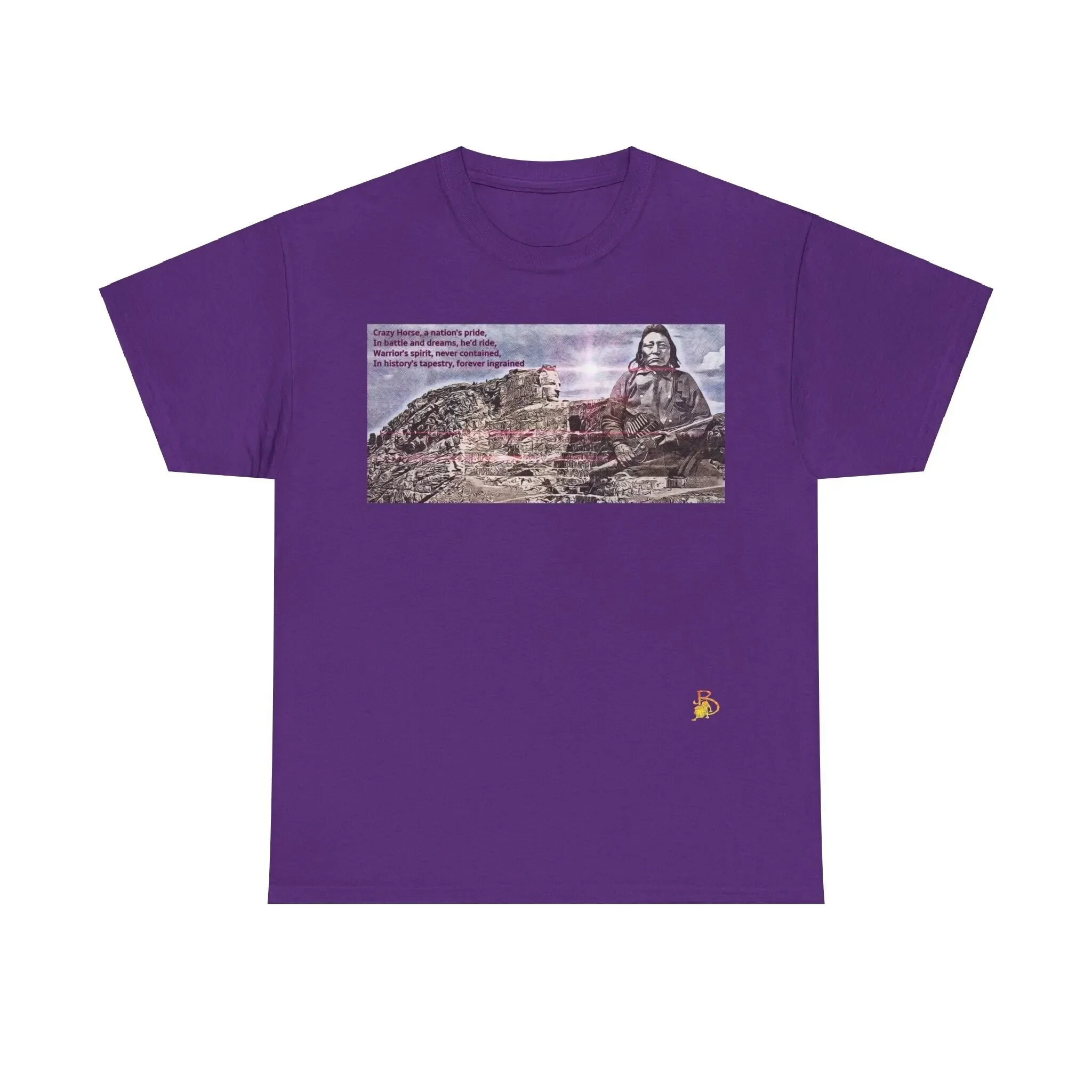Crazy Horse T-Shirt aus schwerer Baumwolle