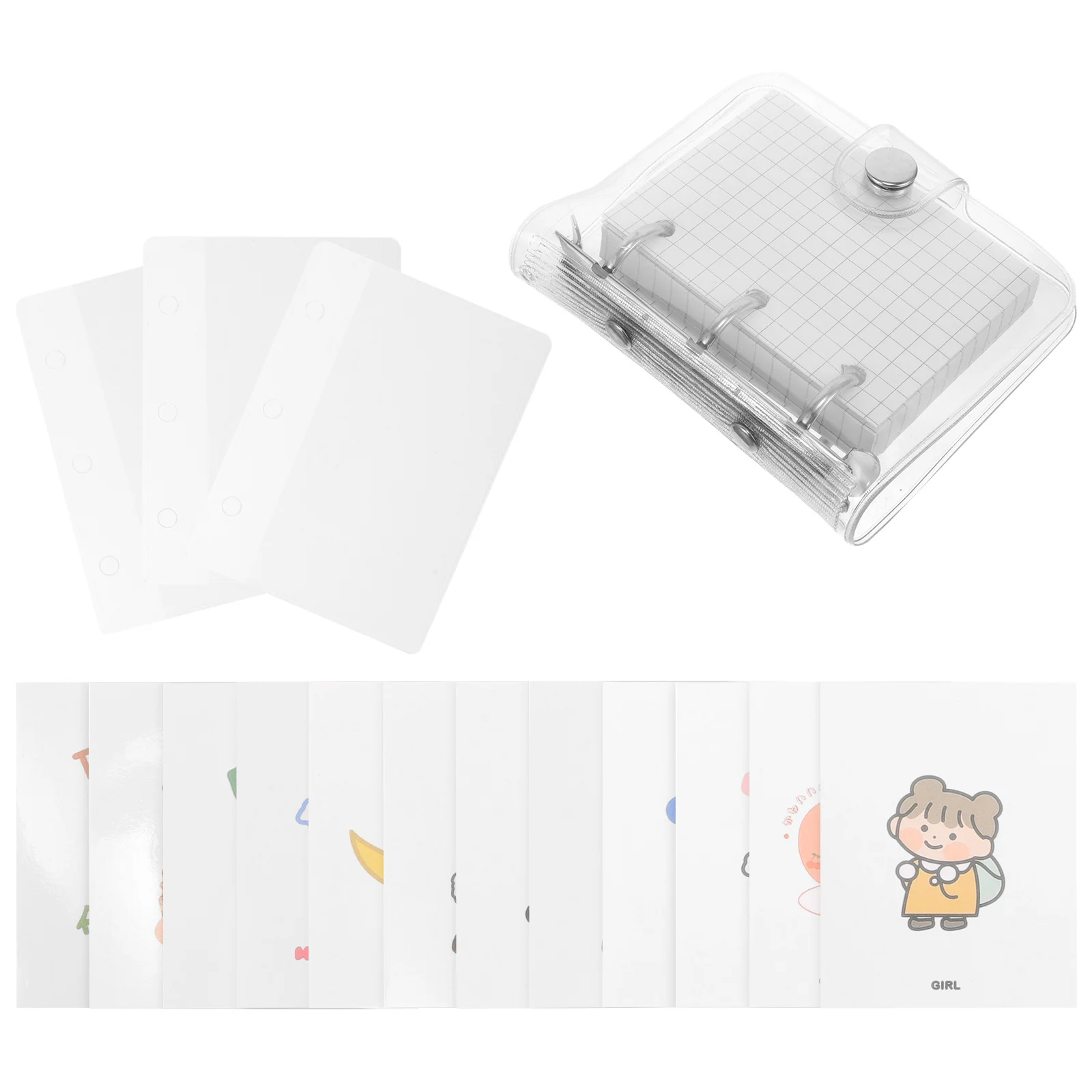 Mini clipes de pasta de caderno pequeno bloco de notas estudantes scrapbook fornecimento de escrita diária recipiente portátil