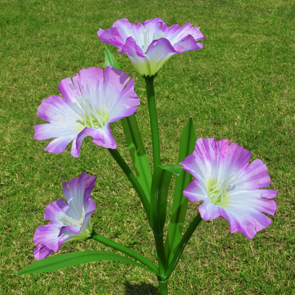 

2Pcs Solar Waterproof Outdoor Led Flowers Lights Garden Decor L Lamp Solar Stake Lights Stake Night Lighting