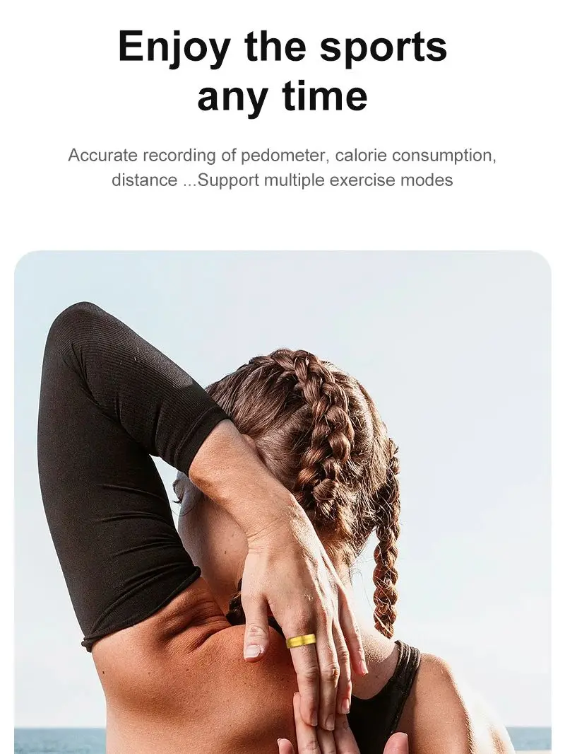 R06 anel inteligente com caso de carregamento 5atm à prova dwaterproof água monitor freqüência cardíaca esporte rastreador fitness pressão arterial oxigênio anel inteligente